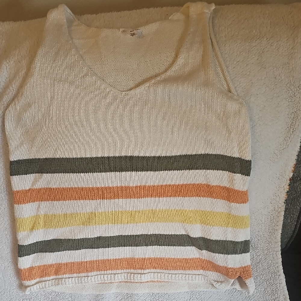 Striped Sleeveless Knit‎ Top